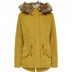 Only Kahverengi Kadın Günlük Mont 15158948-Rubber Lucca Parka Jacket